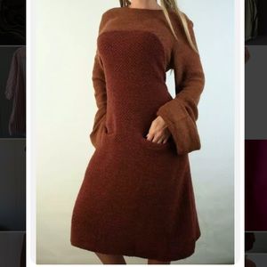 Free People White Rabbit Fuzzy Sweater Dress